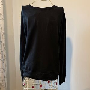 Banana Republic Women's Black Merino Crew Neck Sweater